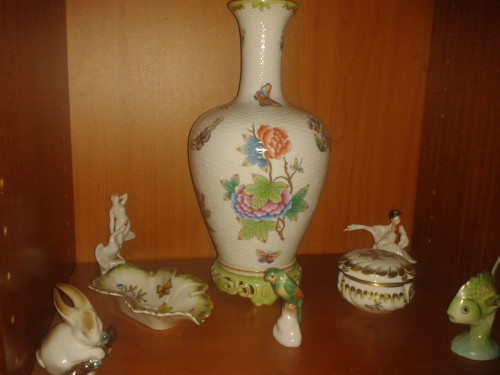 Gyönyörű Viktóriamintás nagyméretű régi váza