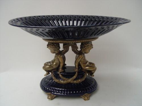 asztalközép porcelán/bronz PT-119