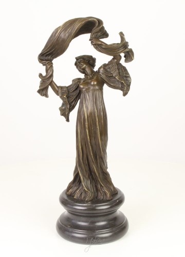 bronz szobor szecessziós nő UP-46