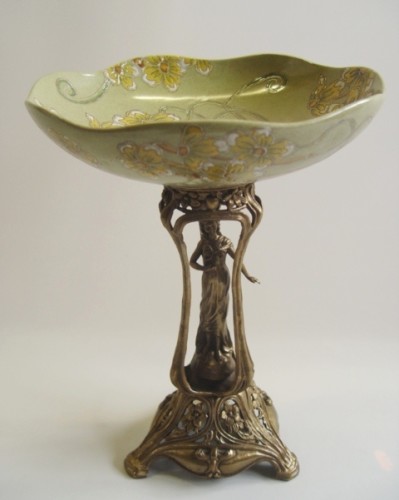 asztalközép porcelán/bronz JC-58