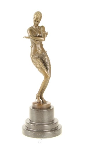 bronz szobor art-deco táncsosnő BJ-27