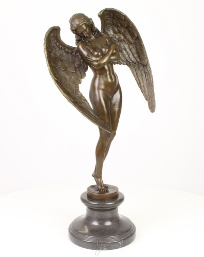 bronz szobor nő szárnyakal BJ-15