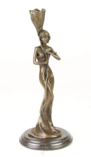 bronz szobor gyertyatartó VG-77
