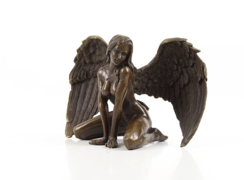 bronz szobor nő szárnyal BE-6