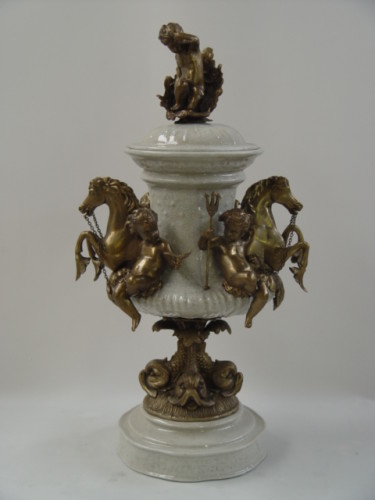 asztalközép porcelán/bronz PT-178