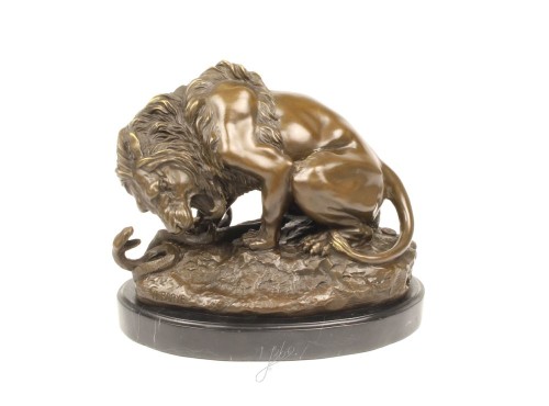 bronz oroszlán+kígyó BR-4